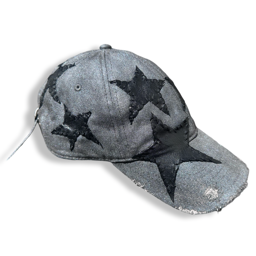 Metallic ‘Leather Star’ Cap
