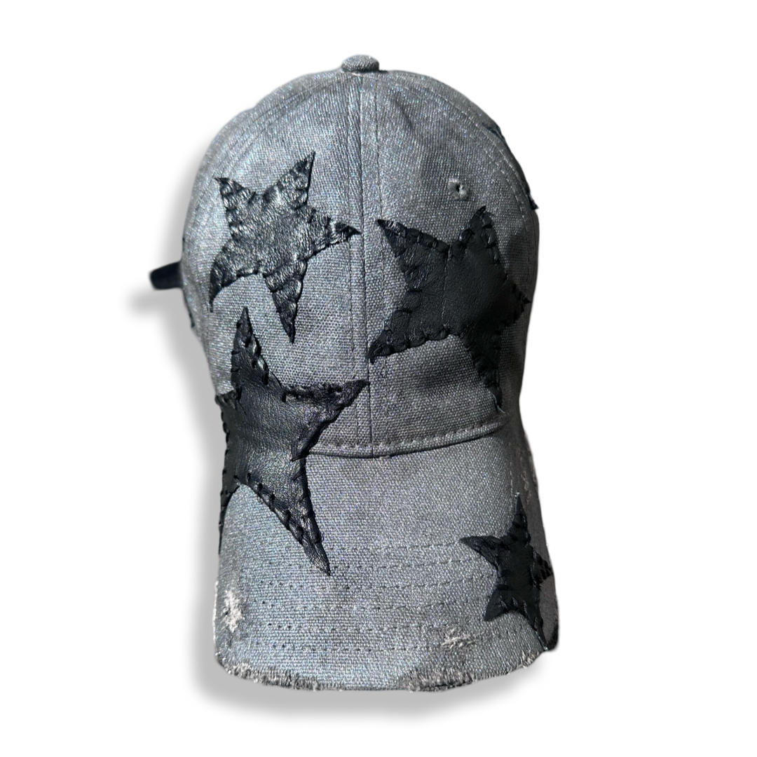 Metallic ‘Leather Star’ Cap