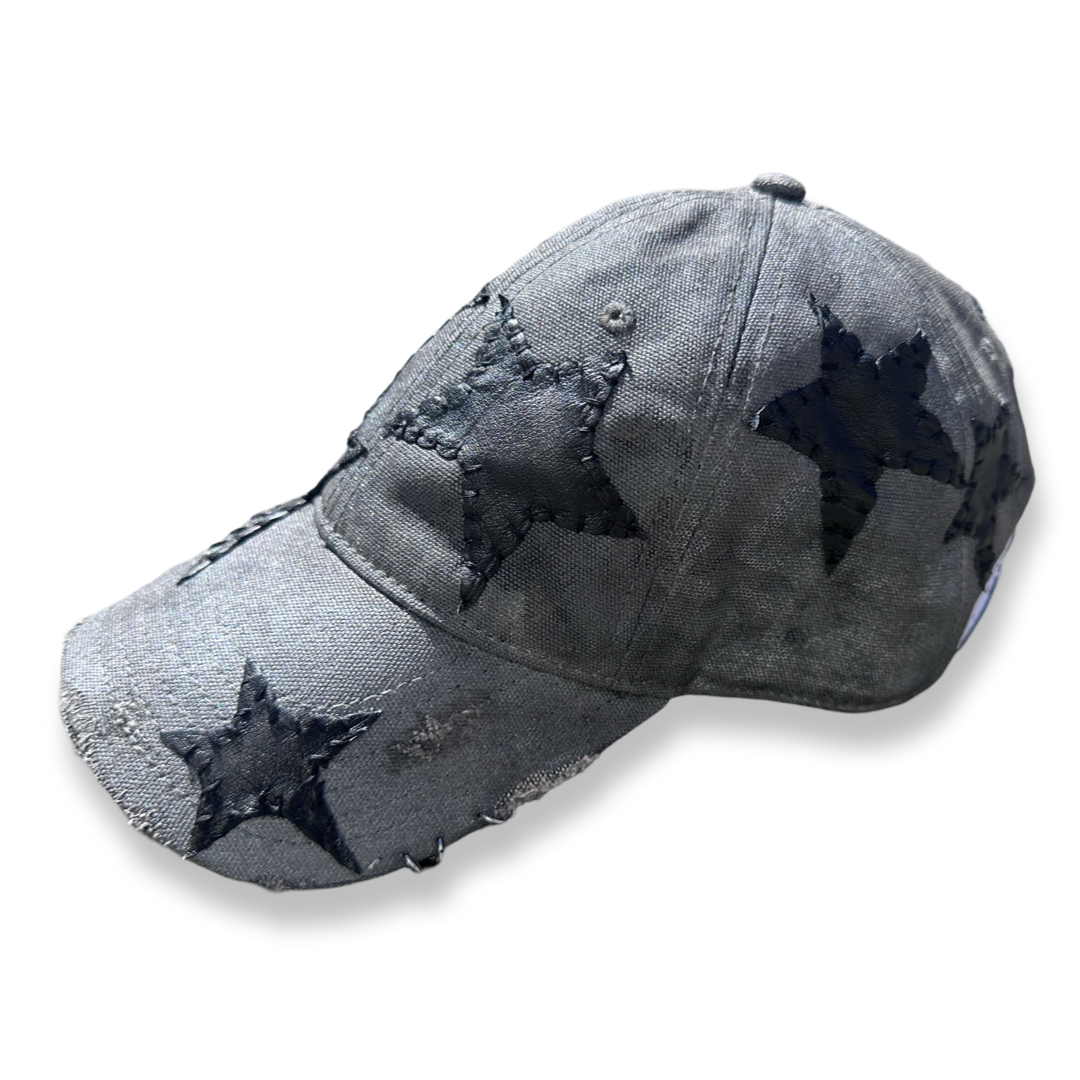 Metallic ‘Leather Star’ Cap